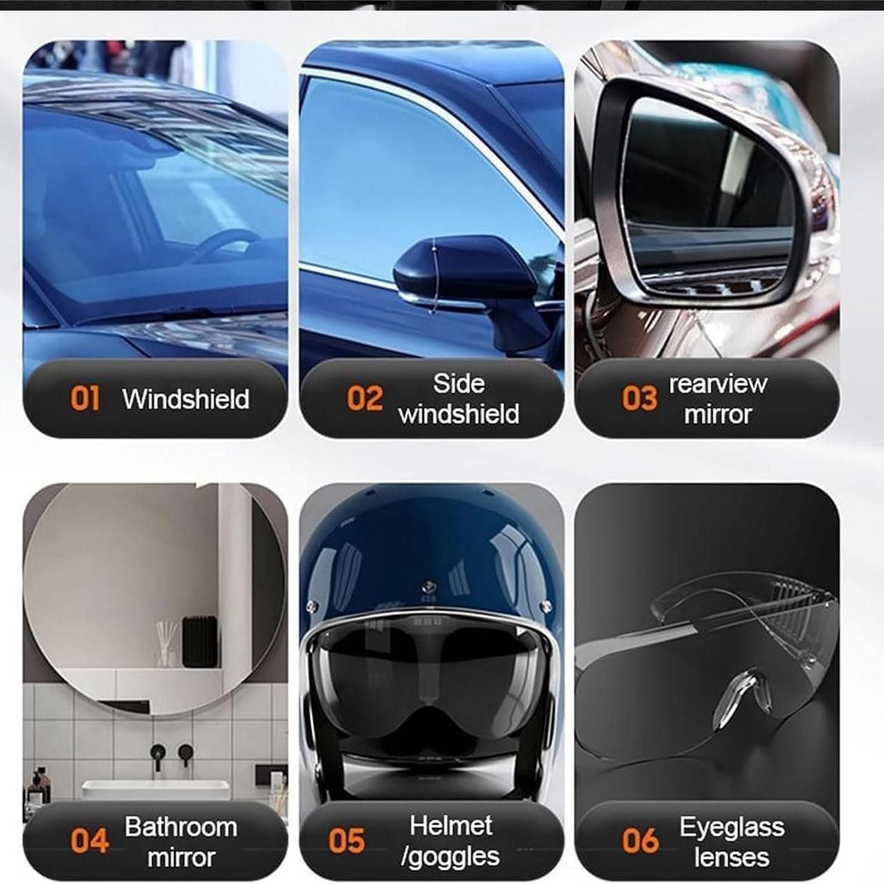 Gearzens Car Glass Anti-Fog Hydrophobic Coating 100ml(Pack Of 2)